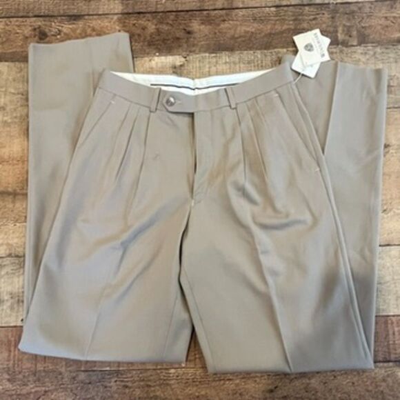 Vintage Zannini Deadstock Men's Dress Pants Size 31 x 35 Unhemmed NEW - Picture 4 of 11